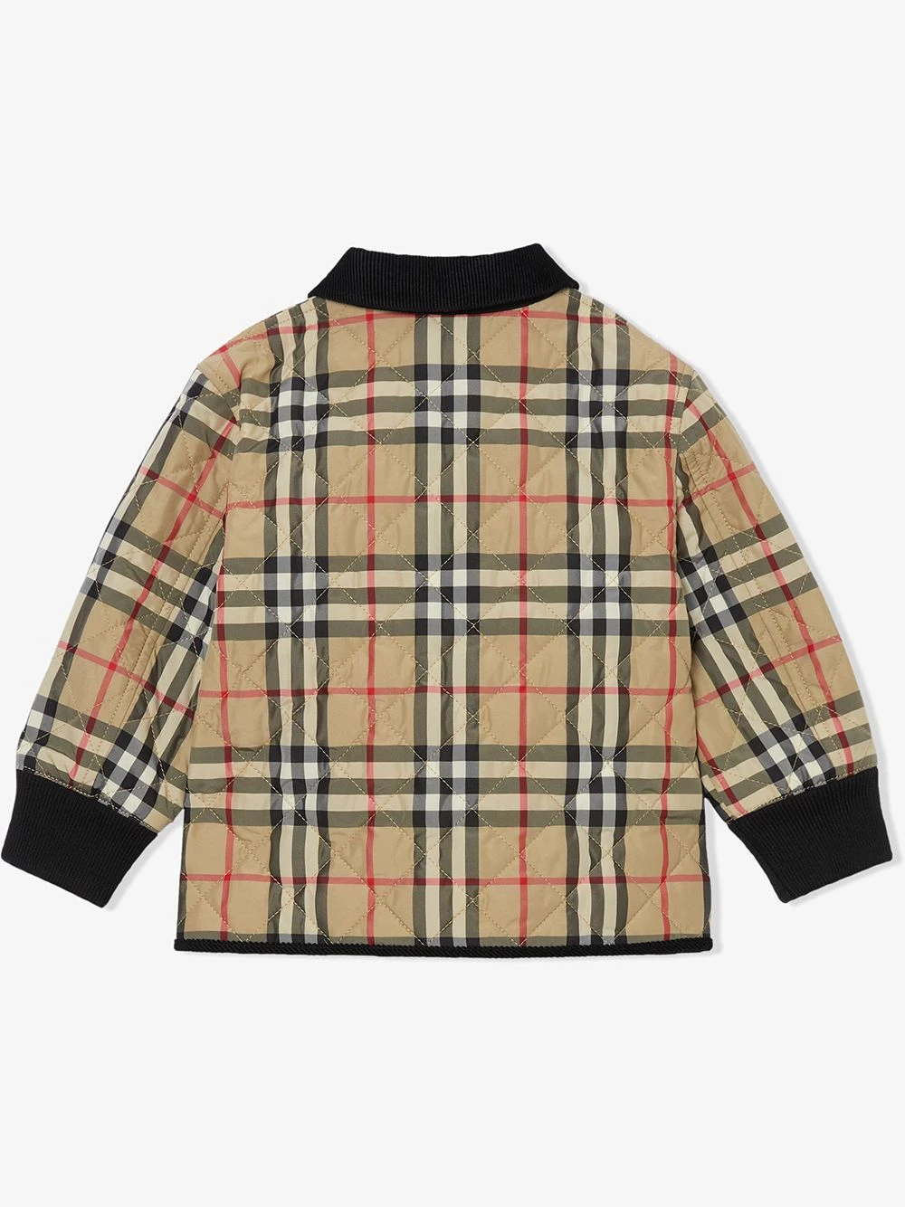 Børn Burberry Kids Diamantquiltet Jakke Med Vintage Ternet Mønster 4 Børn Burberry Kids Diamantquiltet Jakke Med Vintage Ternet Mønster - Image 4