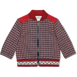Børn Gucci Kids Baby Jakke I Bomuld Med Houndstooth-tern