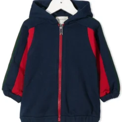 Børn Gucci Kids Web-stribet Jakke Med Hætte Og Lynlås