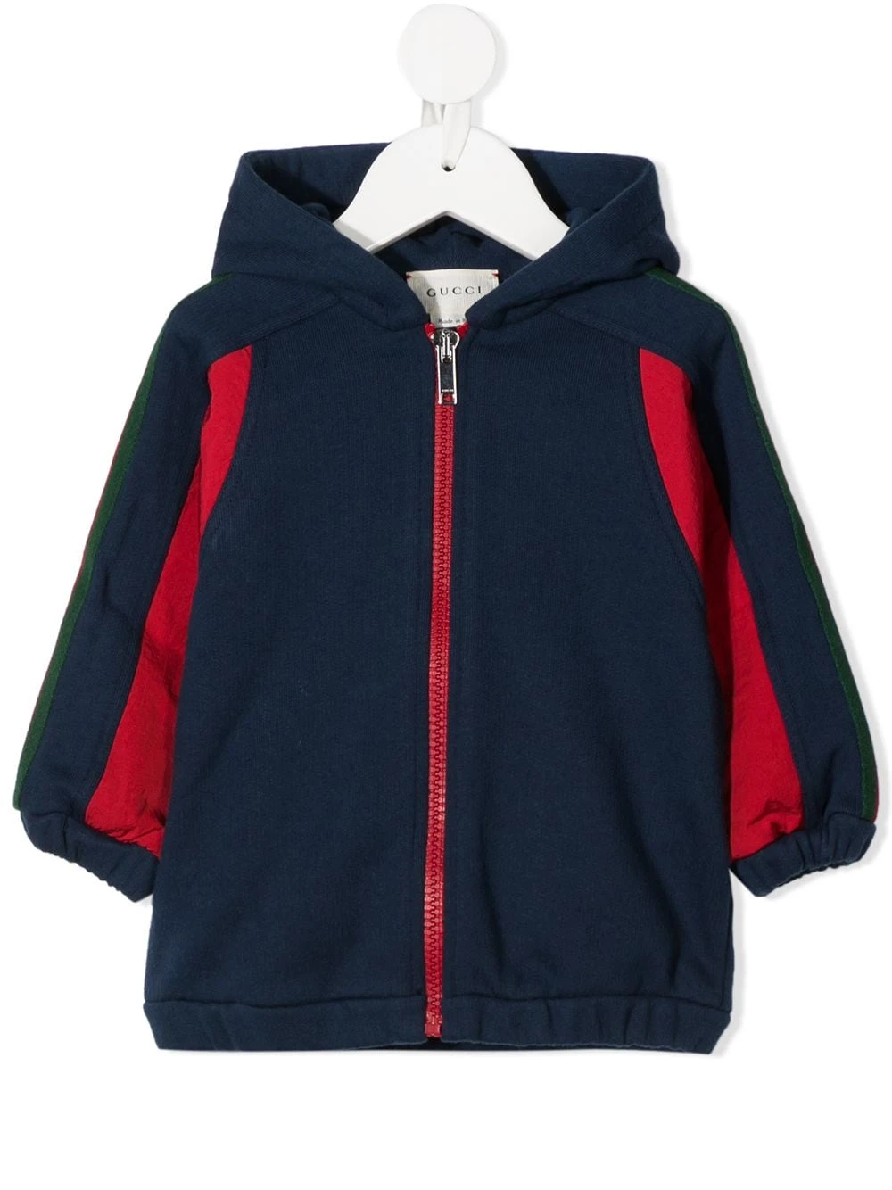 Børn Gucci Kids Web-stribet Jakke Med Hætte Og Lynlås 1 Børn Gucci Kids Web-stribet Jakke Med Hætte Og Lynlås
