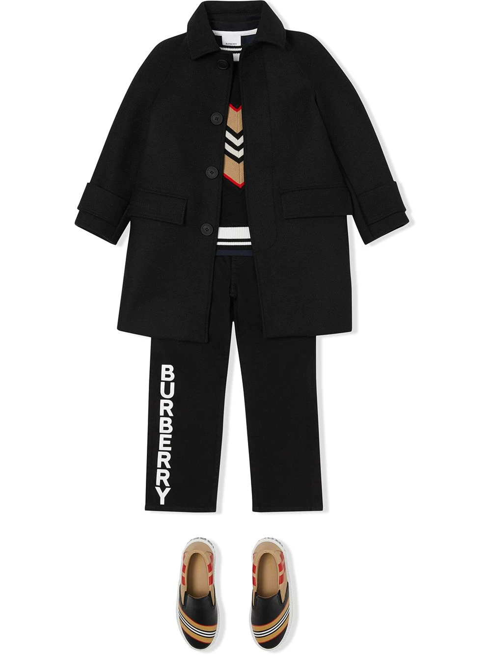 Børn Burberry Kids TEEN Frakke Med Skjult Lukning 2 Børn Burberry Kids TEEN Frakke Med Skjult Lukning - Image 2