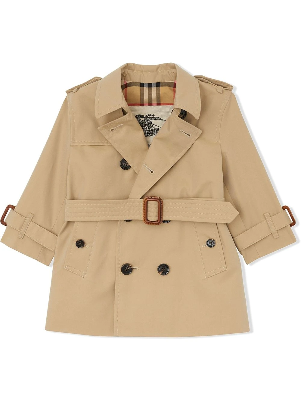 Børn Burberry Kids Dobbeltradet Trenchcoat 1 Børn Burberry Kids Dobbeltradet Trenchcoat