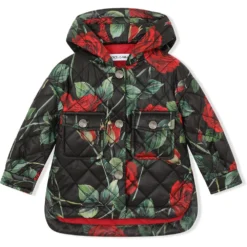 Børn Dolce & Gabbana Kids Quiltet Frakke Med Rosetryk