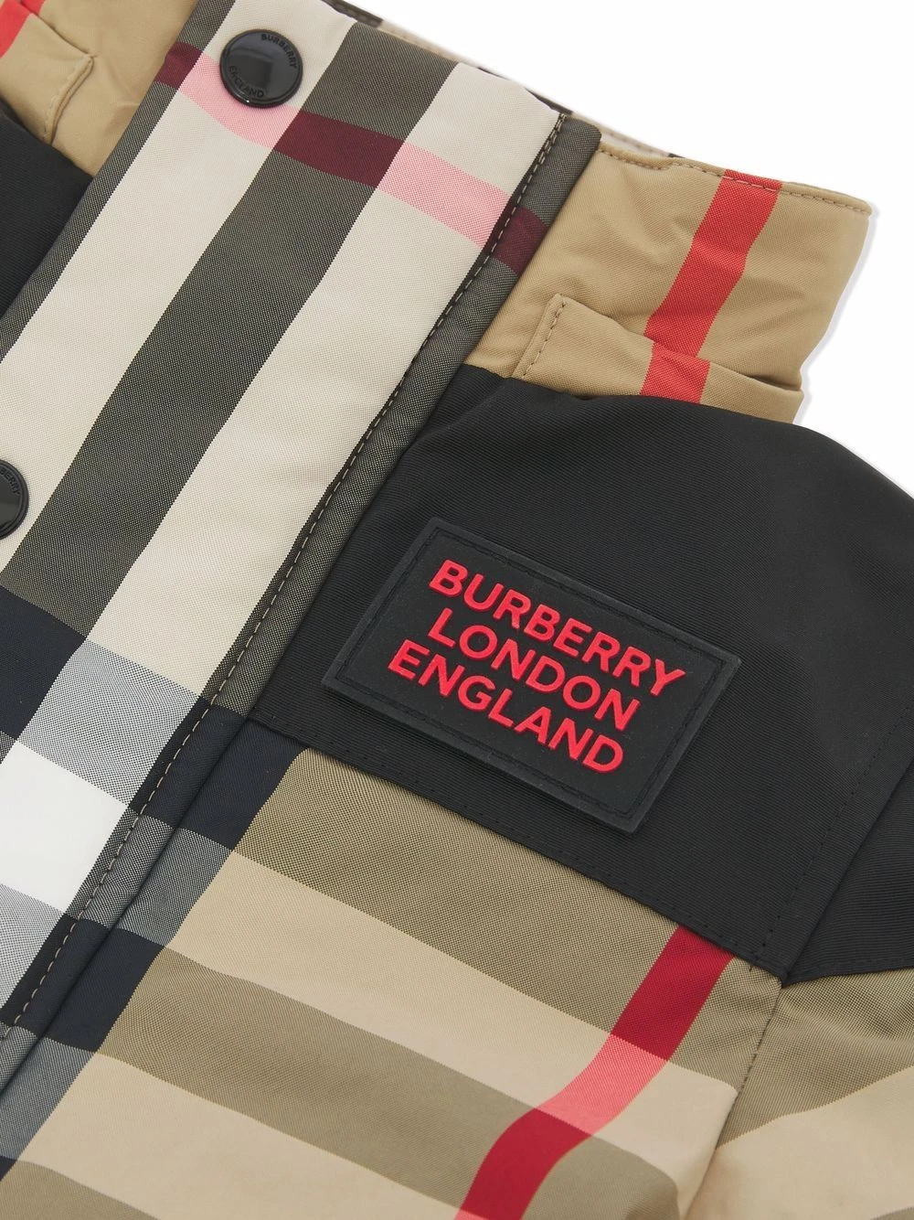 Børn Burberry Kids Ternet Jakke Med Aftagelig Hætte 4 Børn Burberry Kids Ternet Jakke Med Aftagelig Hætte - Image 4