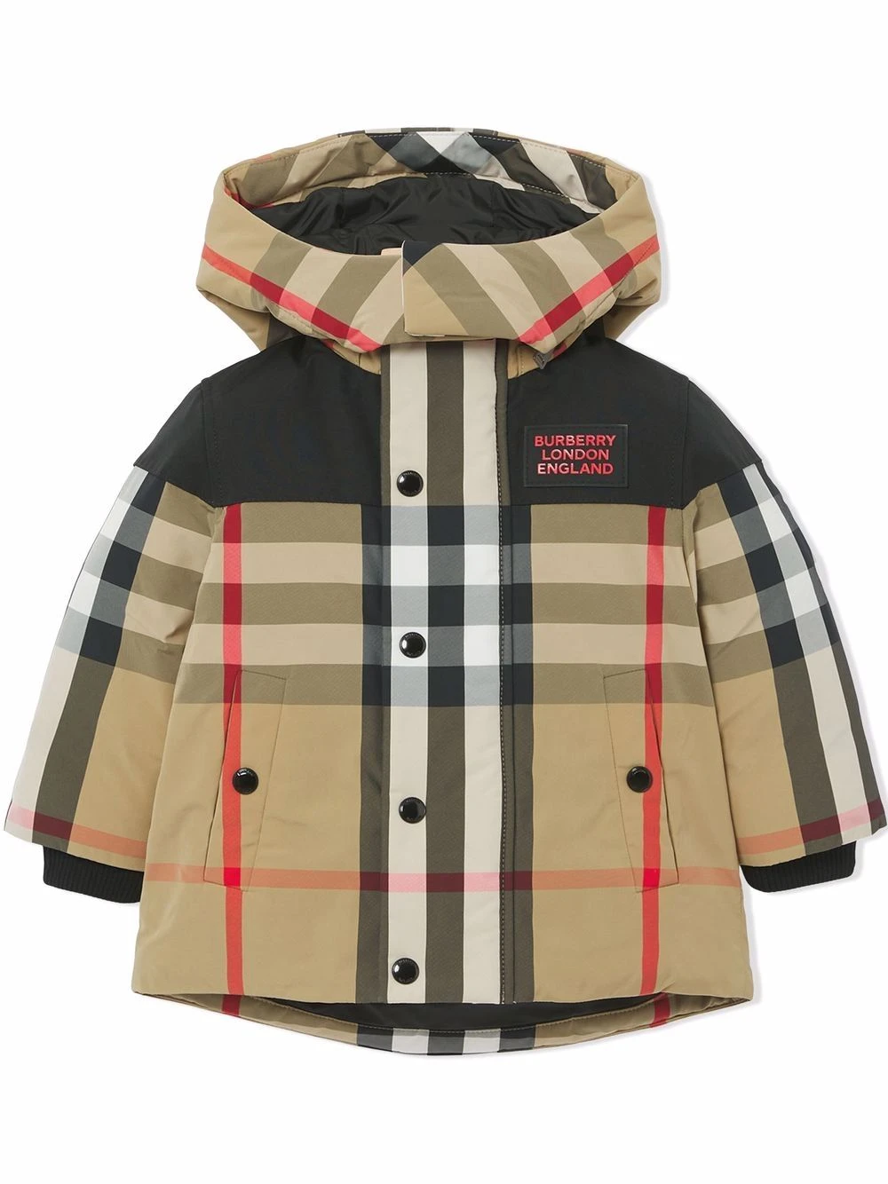 Børn Burberry Kids Ternet Jakke Med Aftagelig Hætte 1 Børn Burberry Kids Ternet Jakke Med Aftagelig Hætte