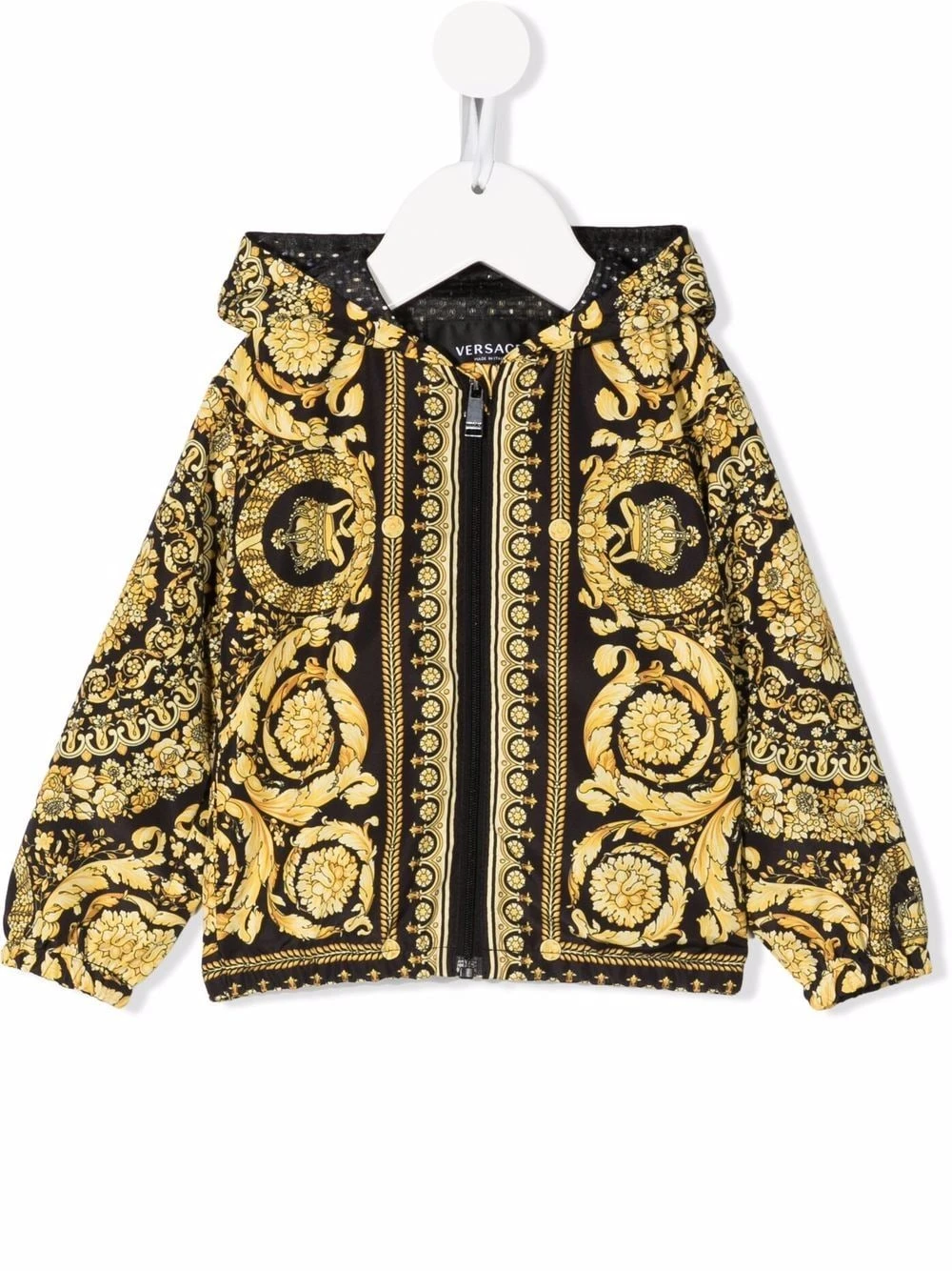 Børn Versace Kids Jakke Med Hætte Og Baroktryk 1 Børn Versace Kids Jakke Med Hætte Og Baroktryk