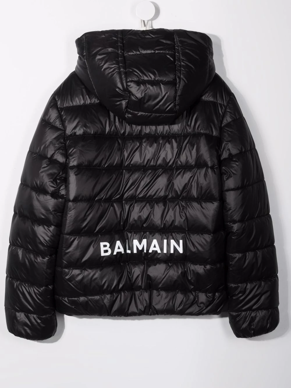 Børn Balmain Kids TEEN Frakke Med Hætte Og Logotryk 2 Børn Balmain Kids TEEN Frakke Med Hætte Og Logotryk - Image 2