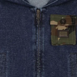 Børn Dolce & Gabbana Kids Hættetrøje I Denim Med Lynlås -Stella shop 17397784 37940837 1000