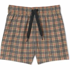 Børn Burberry Kids Badeshorts Med Ternet Tryk