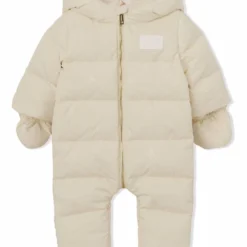 Børn Burberry Kids Thomas Bear Dynejakke Med Monogram