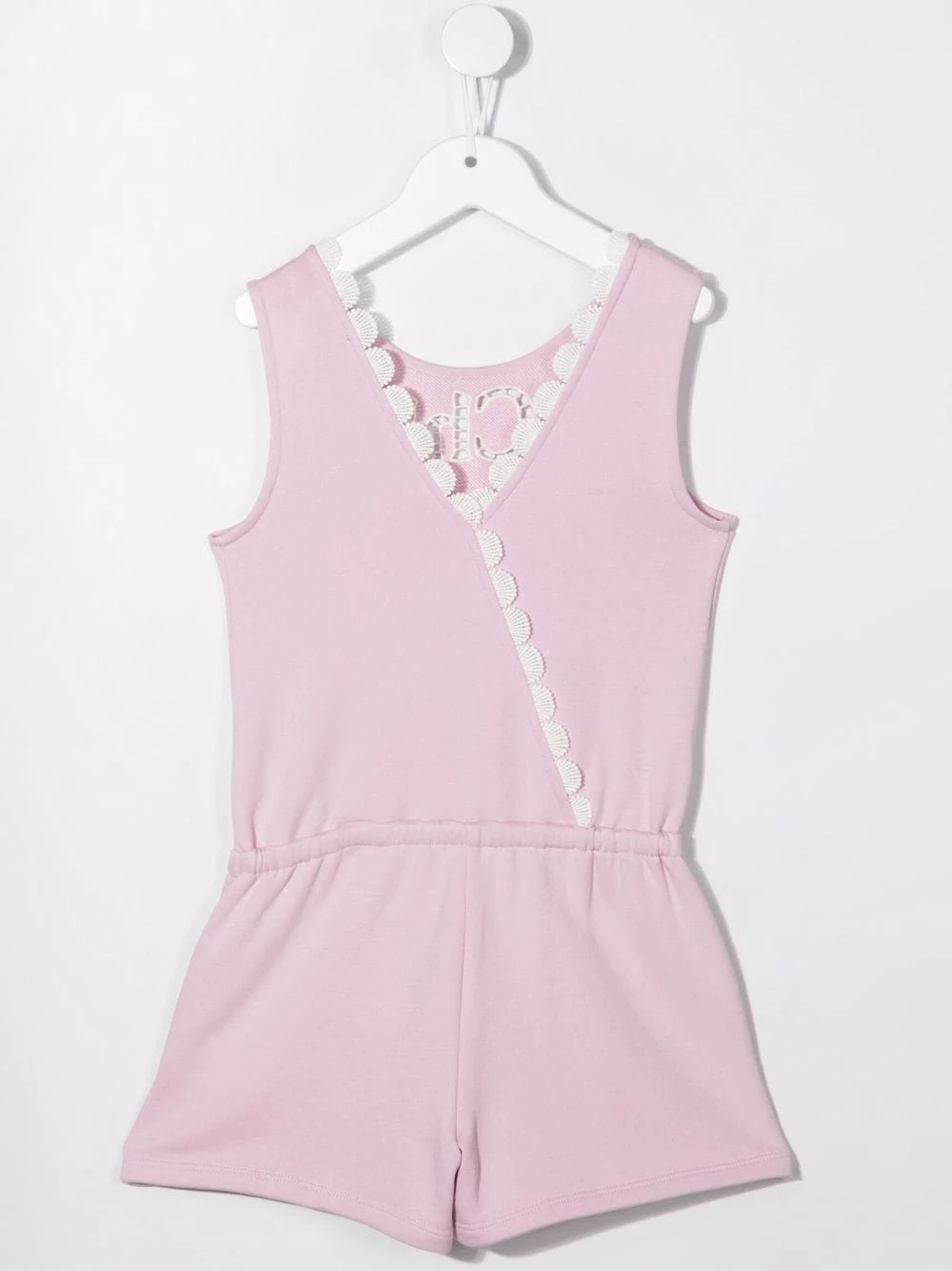 Børn Chloé Kids Playsuit Med Broderi Og Logo 2 Børn Chloé Kids Playsuit Med Broderi Og Logo - Image 2