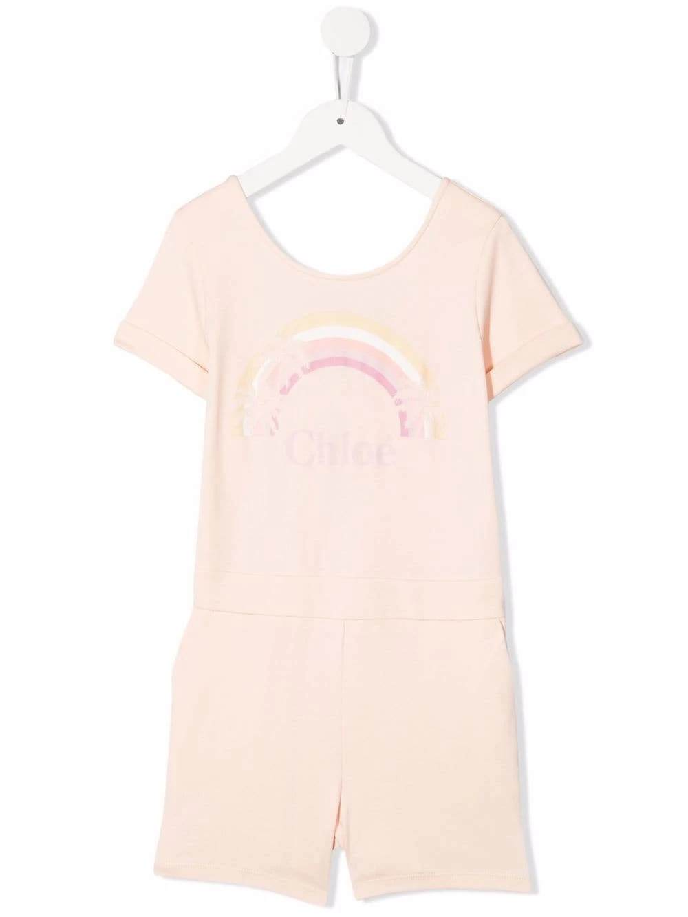 Børn Chloé Kids Playsuit Med Logotryk 1 Børn Chloé Kids Playsuit Med Logotryk