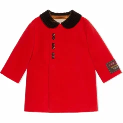 Børn Gucci Kids Fløjlsfrakke Med Krave