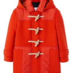 Børn Burberry Kids Diamant-quiltet Dufflecoat Med Panel