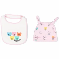 Børn Moschino Kids Hue- Og Hagesmæksæt Med Bamse
