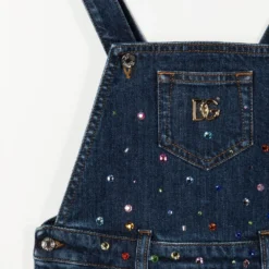 Børn Dolce & Gabbana Kids Forklædekjole Med Krystaludsmykning -Stella shop 17844305 39010937 1000