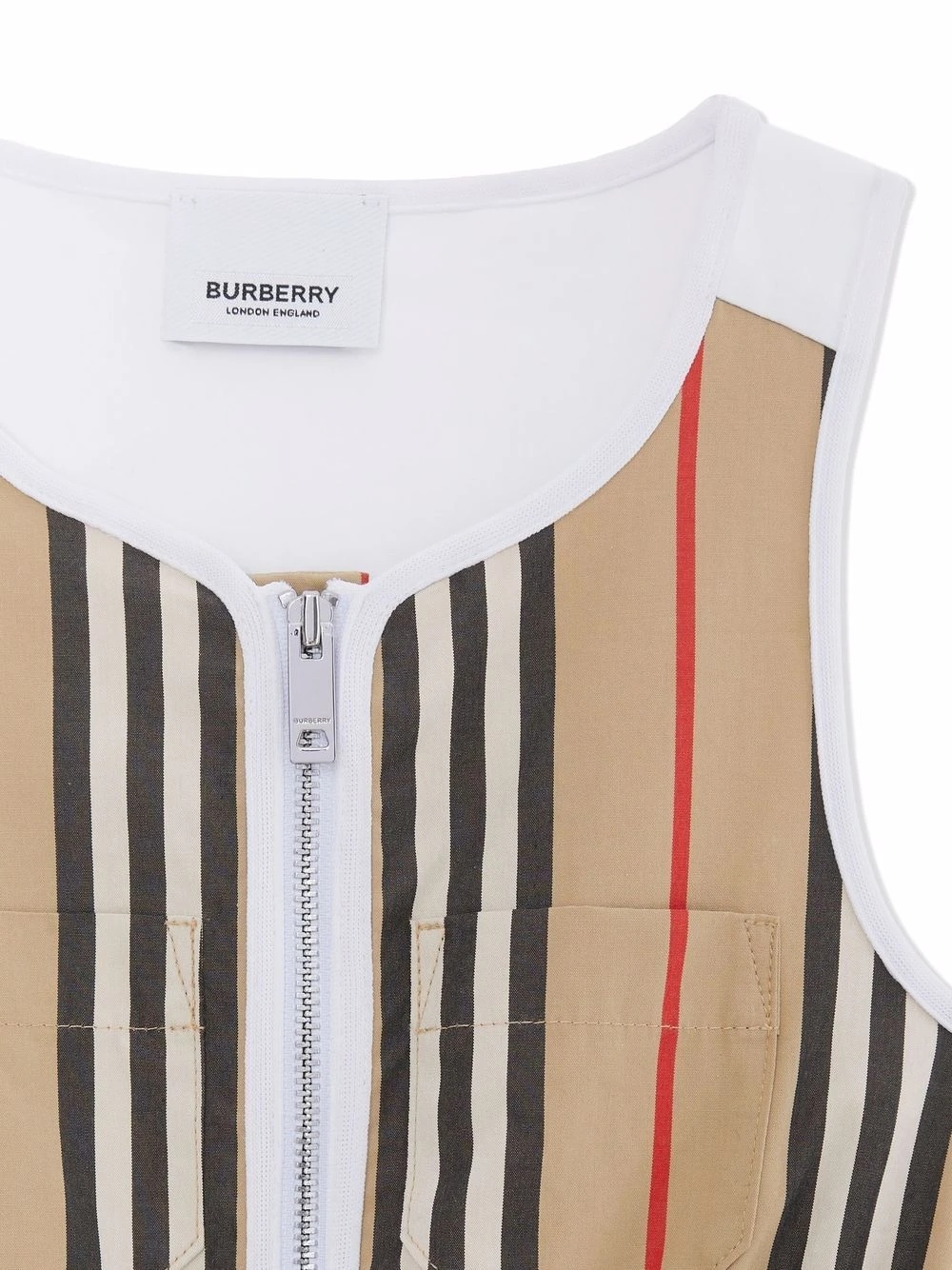 Børn Burberry Kids Jumpsuit Med Icon-stribe 3 Børn Burberry Kids Jumpsuit Med Icon-stribe - Image 3