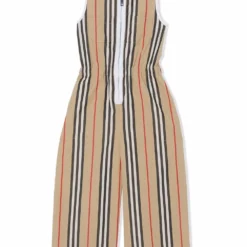 Børn Burberry Kids Jumpsuit Med Icon-stribe
