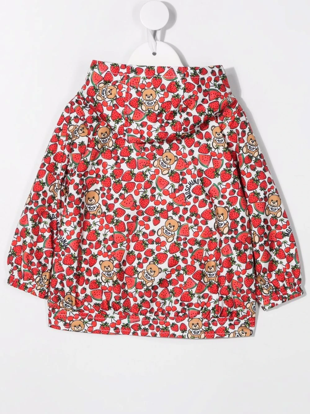 Børn Moschino Kids Denimjakke Med Jordbærtryk 2 Børn Moschino Kids Denimjakke Med Jordbærtryk - Image 2