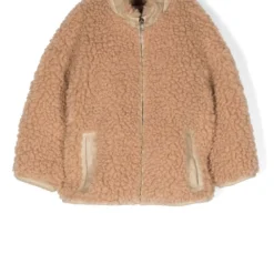 Børn STAND STUDIO Kids Frakke I Imiteret Lammeskind Med Lynlås