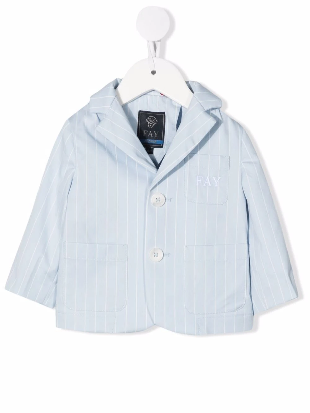 Børn Fay Kids Stribet Blazer Med Logo 1 Børn Fay Kids Stribet Blazer Med Logo