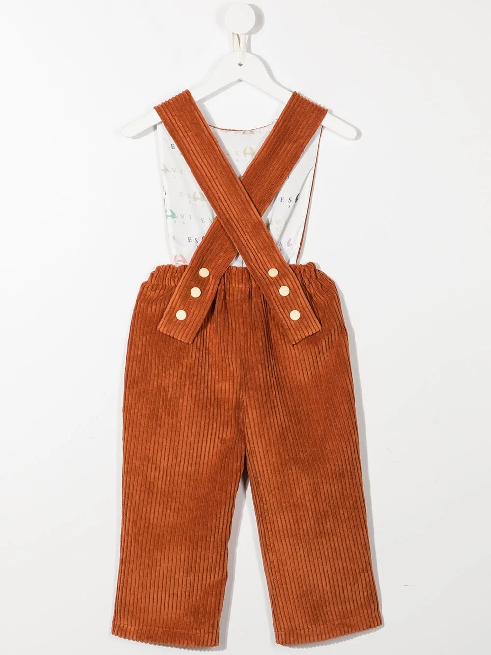 Børn Eshvi Kids Fløjlskjole Med Krydsende Stropper 2 Børn Eshvi Kids Fløjlskjole Med Krydsende Stropper - Image 2