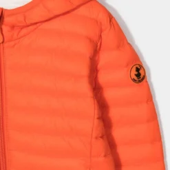 Børn Save The Duck Kids Quiltet Jakke Med Hætte Og Lynlås -Stella shop 18250057 39064152 1000