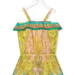 Børn Versace Kids Playsuit Med Barokmønster