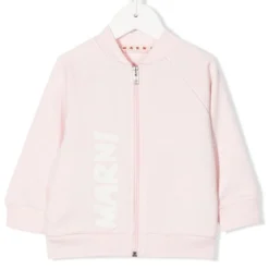 Børn Marni Kids Bomberjakke Med Lynlås Og Logo