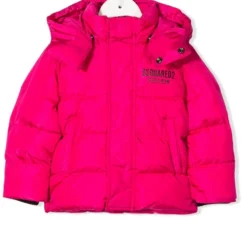 Børn Dsquared2 Kids Dunjakke Med Hætte Og Logotryk