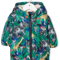 Børn Kenzo Kids Dunjakke Med Jungletryk