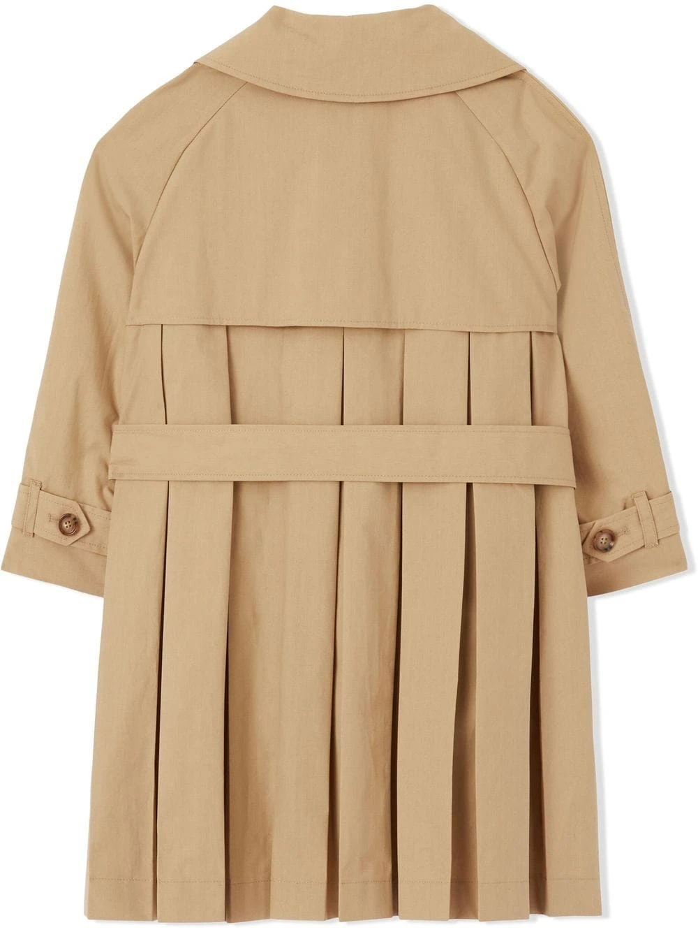 Børn Burberry Kids Ternet Trenchcoat Med Plisseringer 2 Børn Burberry Kids Ternet Trenchcoat Med Plisseringer - Image 2