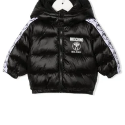 Børn Moschino Kids Jakke Med Hætte Og Logotryk
