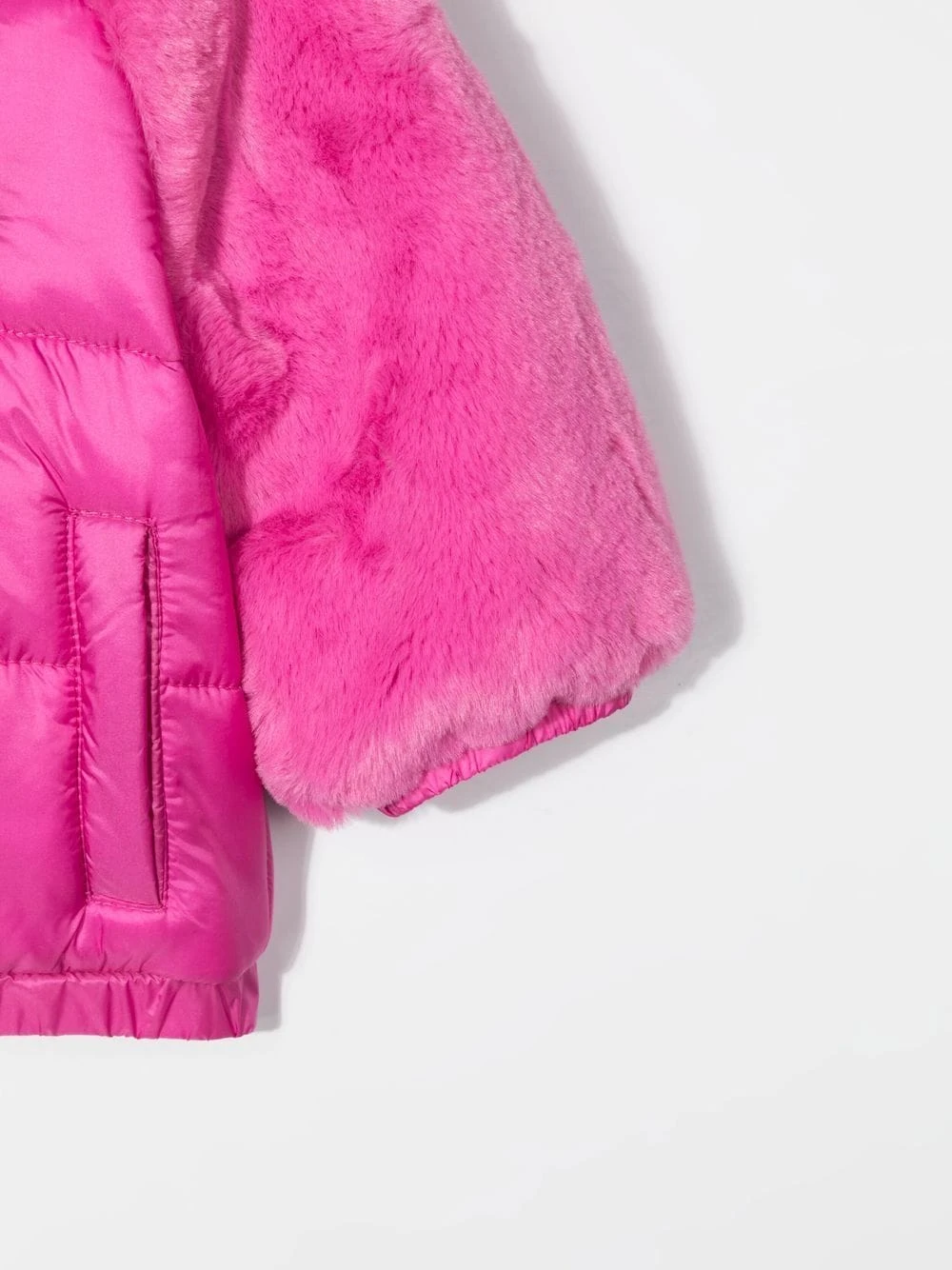 Børn Moschino Kids Dunjakke I Imiteret Pels Med Hætte 3 Børn Moschino Kids Dunjakke I Imiteret Pels Med Hætte - Image 3