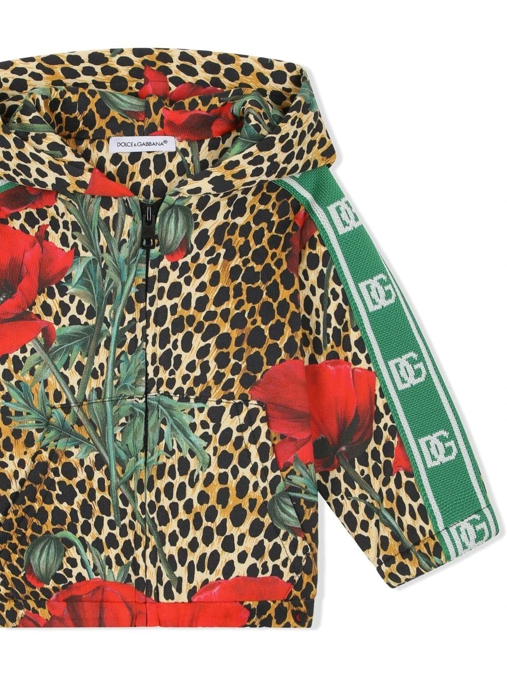 Børn Dolce & Gabbana Kids Blomstret Regnjakke Med Leopardtryk 3 Børn Dolce & Gabbana Kids Blomstret Regnjakke Med Leopardtryk - Image 3