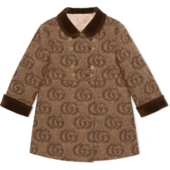 Børn Gucci Kids Uldfrakke Med GG-broderi