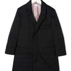 Børn Thom Browne Kids Frakke Med Hakket Krave
