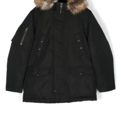 Børn Ralph Lauren Kids Military Parka Med Pelshætte