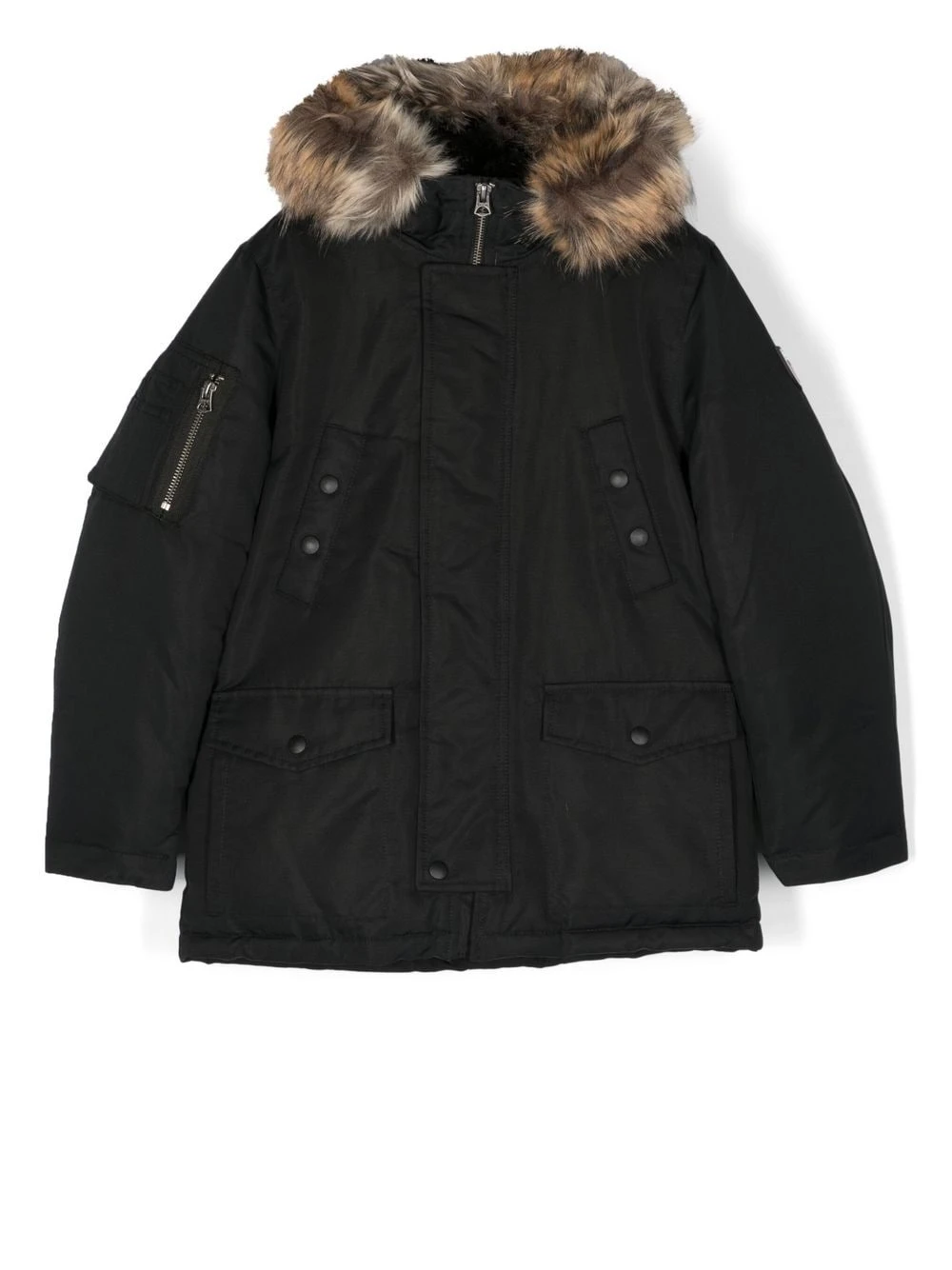 Børn Ralph Lauren Kids Military Parka Med Pelshætte 1 Børn Ralph Lauren Kids Military Parka Med Pelshætte