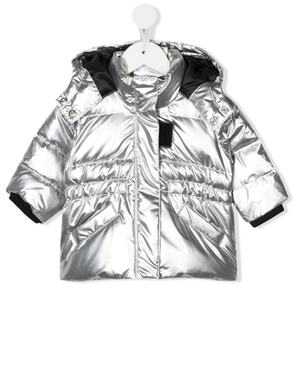 Børn Givenchy Kids Frakke Med Hætte Og Metallisk Effekt 1 Børn Givenchy Kids Frakke Med Hætte Og Metallisk Effekt