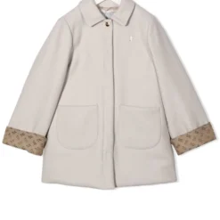 Børn Herno Kids Peacoat-frakke Med Skjult Lukning