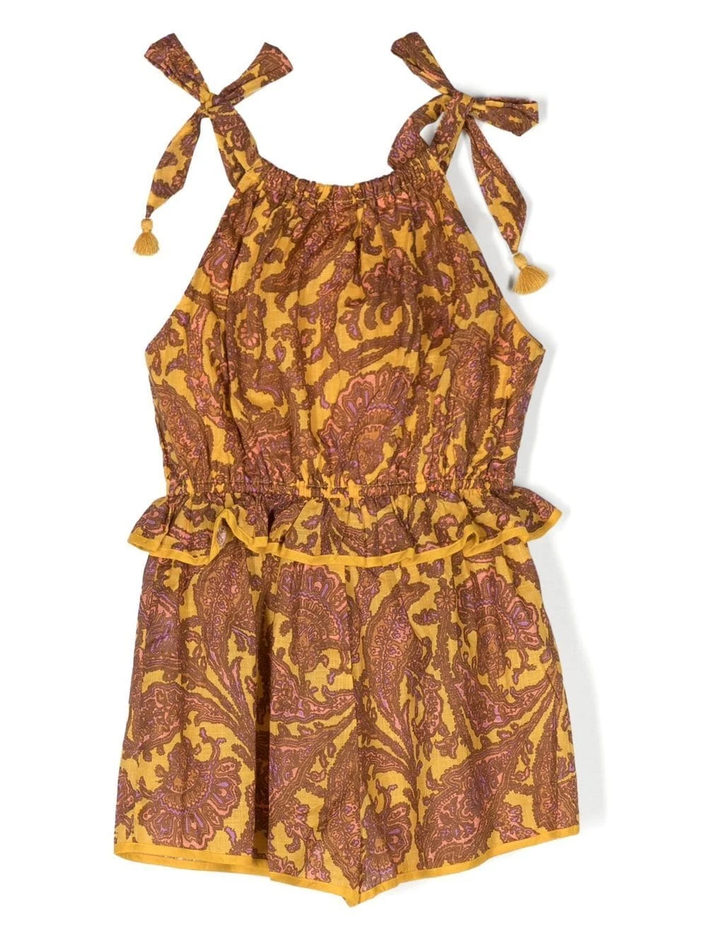 Børn ZIMMERMANN Kids Playsuit Med Paisleytryk Og Bindedetalje 2 Børn ZIMMERMANN Kids Playsuit Med Paisleytryk Og Bindedetalje - Image 2