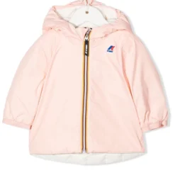 Børn K Way Kids Dunjakke Med Hætte Og Logotryk