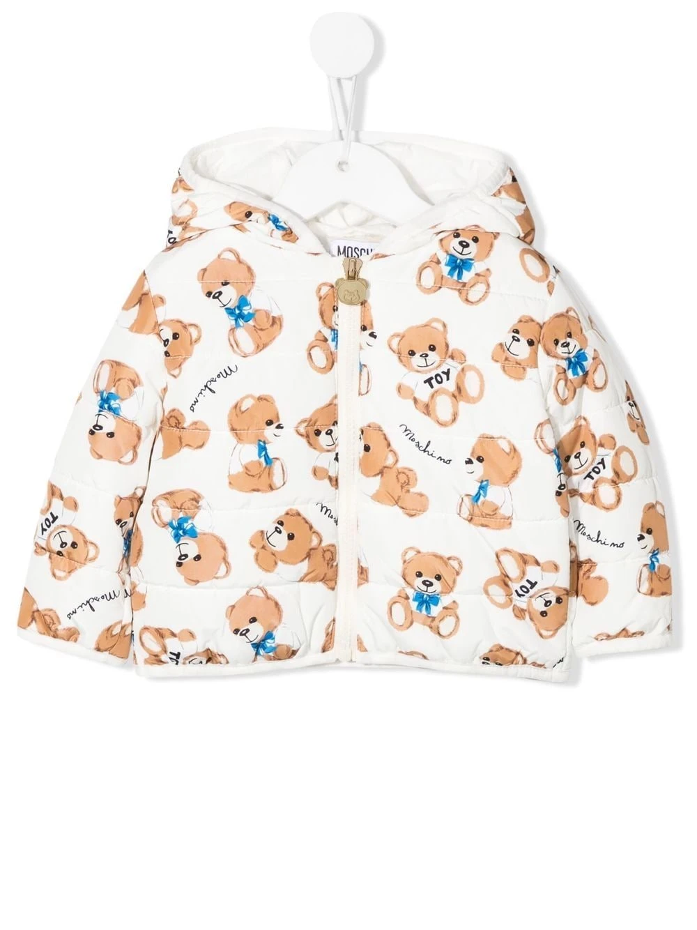 Børn Moschino Kids Jakke Med Hætte Og Bamsetryk 1 Børn Moschino Kids Jakke Med Hætte Og Bamsetryk