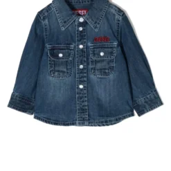 Børn Diesel Kids Denimjakke Med Broderet Logo