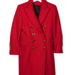 Børn Balmain Kids Dobbeltradet Frakke Med Paneler