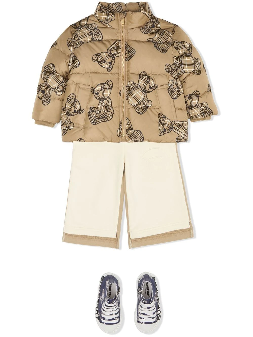 Børn Burberry Kids Dunjakke Med Thomas Bear-tryk 2 Børn Burberry Kids Dunjakke Med Thomas Bear-tryk - Image 2