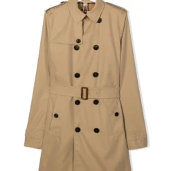 Børn Burberry Kids TEEN Dobbeltradet Trenchcoat
