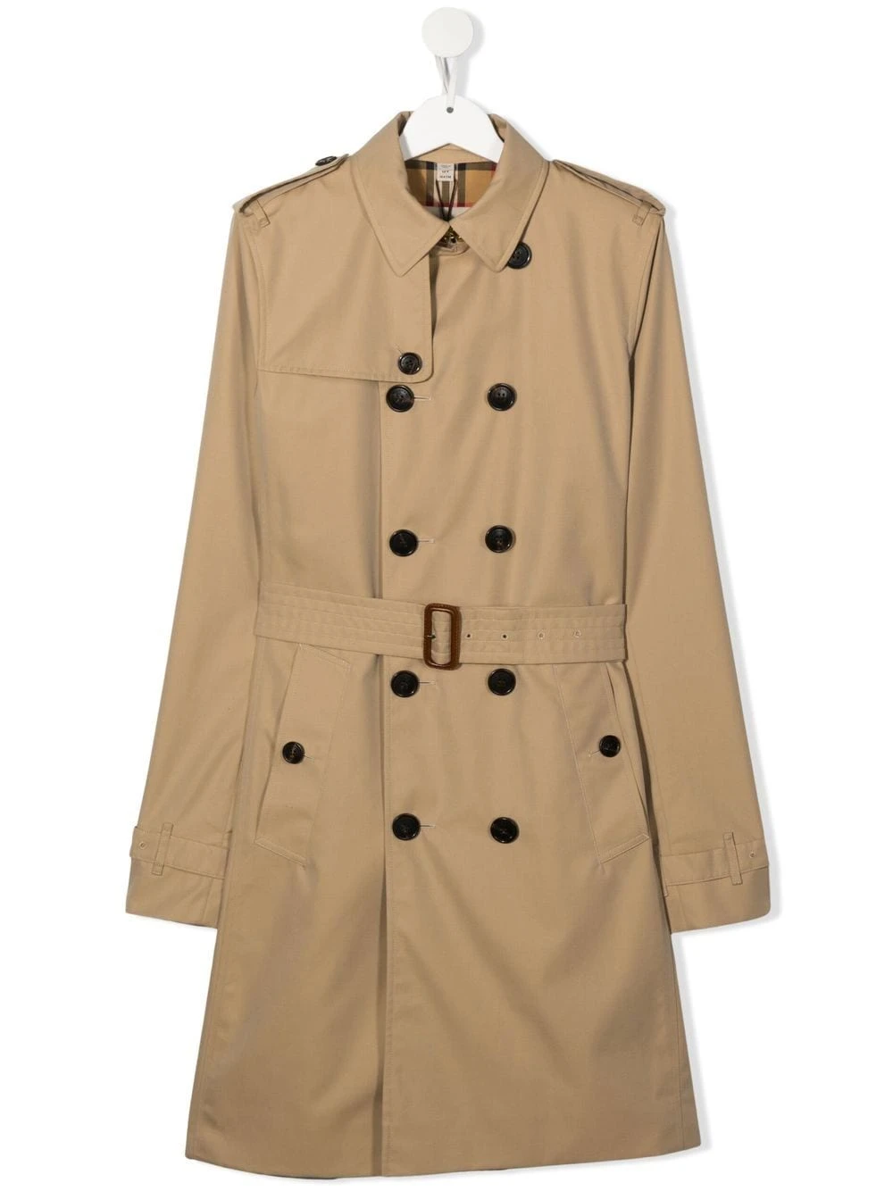 Børn Burberry Kids TEEN Dobbeltradet Trenchcoat 1 Børn Burberry Kids TEEN Dobbeltradet Trenchcoat