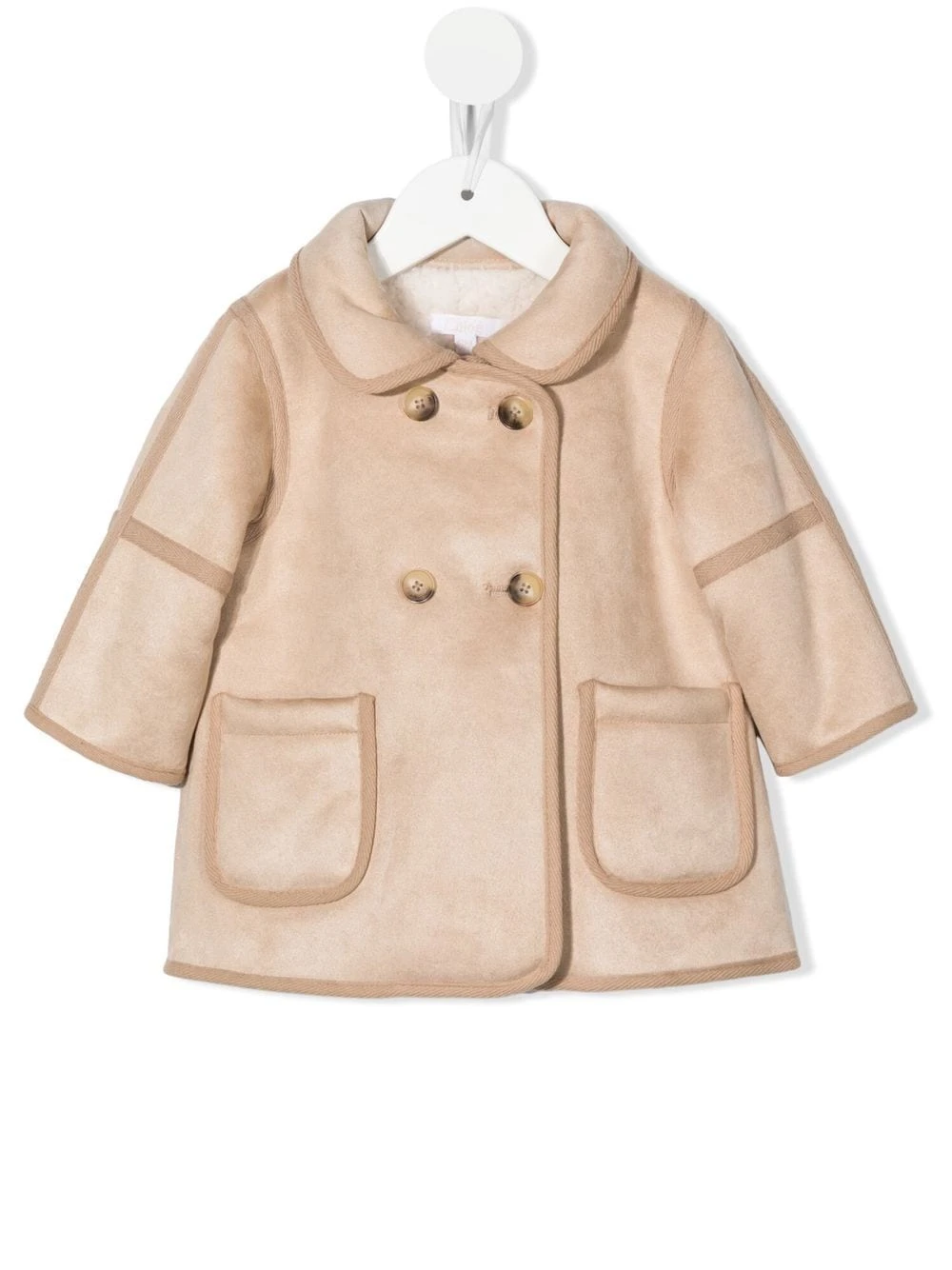 Børn Chloé Kids Dobbeltradet Frakke Med Krave 1 Børn Chloé Kids Dobbeltradet Frakke Med Krave